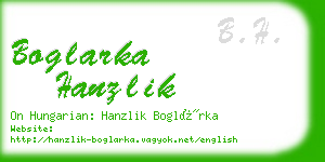 boglarka hanzlik business card